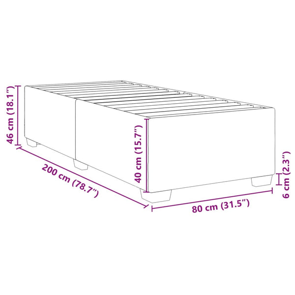 Bettgestell Cappuccino 80x200 cm Kunstleder