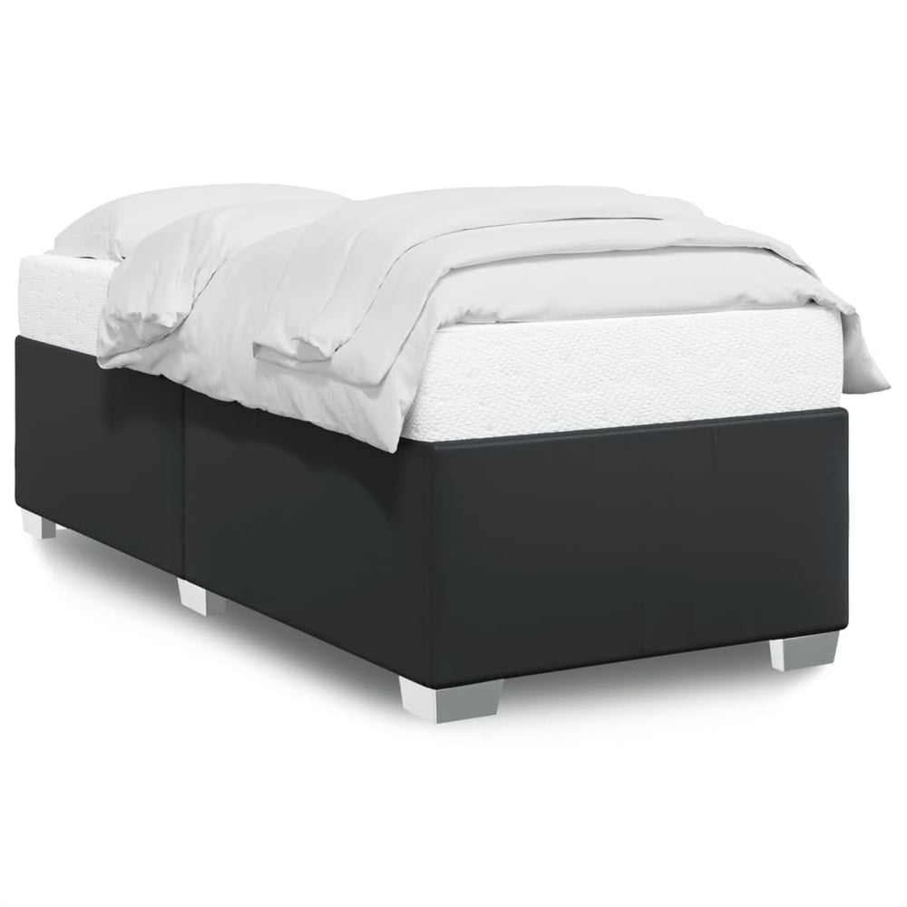 Bettgestell Schwarz 100x200 cm Kunstleder