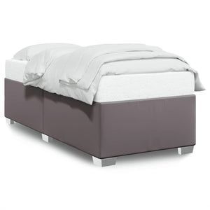 vidaXL Cadre de lit Gris 100x200 cm Similicuir