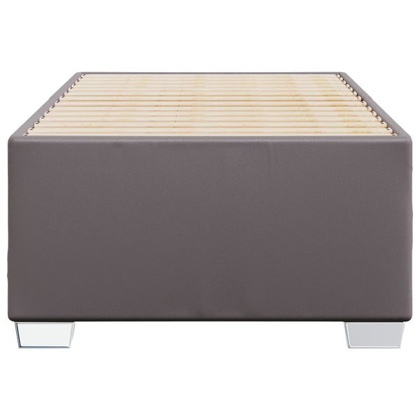 vidaXL Cadre de lit Gris 100x200 cm Similicuir