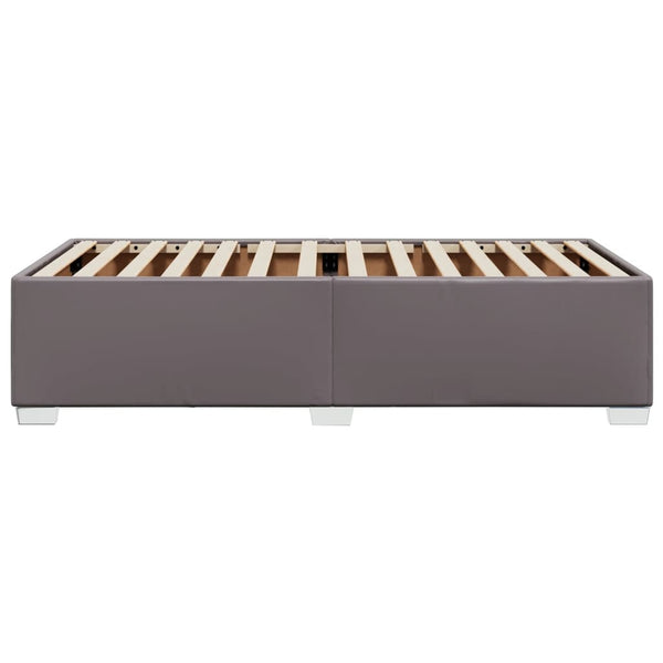 vidaXL Cadre de lit Gris 100x200 cm Similicuir