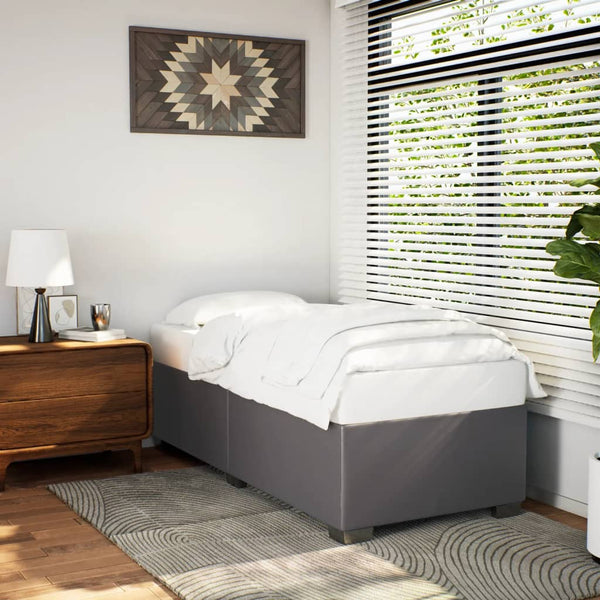 vidaXL Cadre de lit Gris 100x200 cm Similicuir