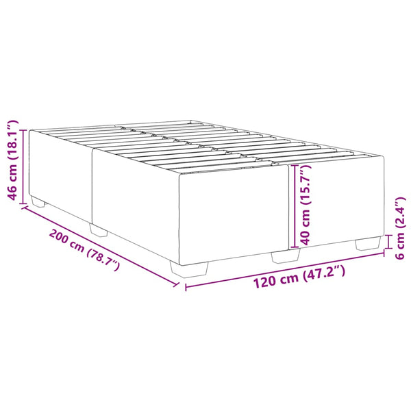 Bettgestell Schwarz 120x200 cm Kunstleder