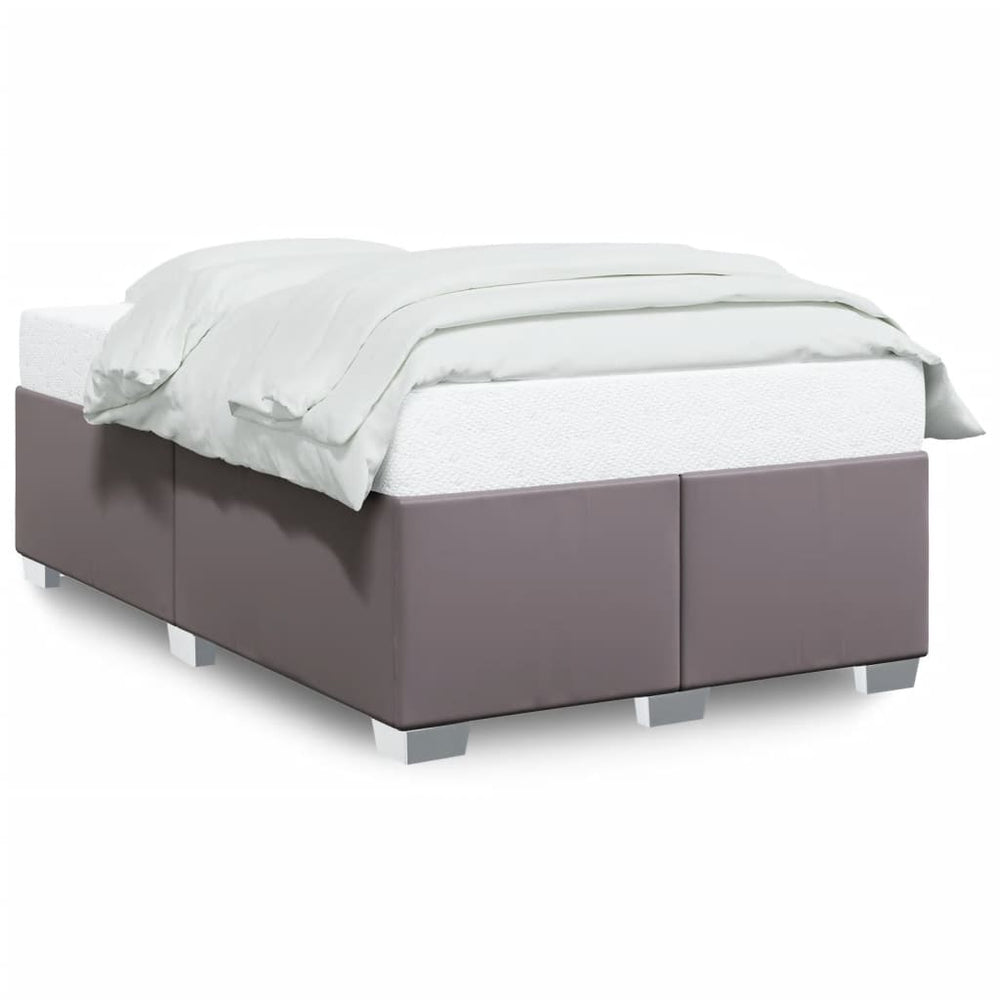 Bettgestell Grau 120x200 cm Kunstleder