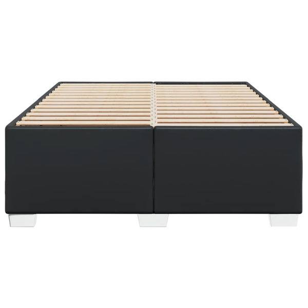 Bettgestell Schwarz 140x190 cm Kunstleder