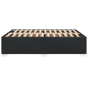 Bettgestell Schwarz 140x190 cm Kunstleder