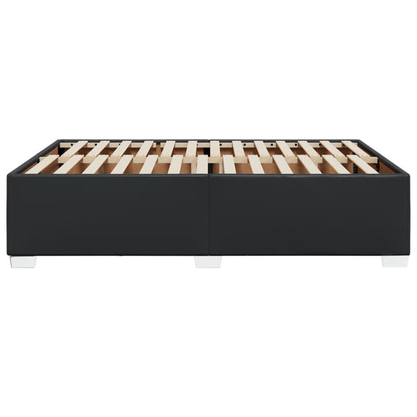 Bettgestell Schwarz 140x190 cm Kunstleder