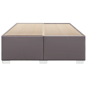 Bettgestell Grau 140x190 cm Kunstleder