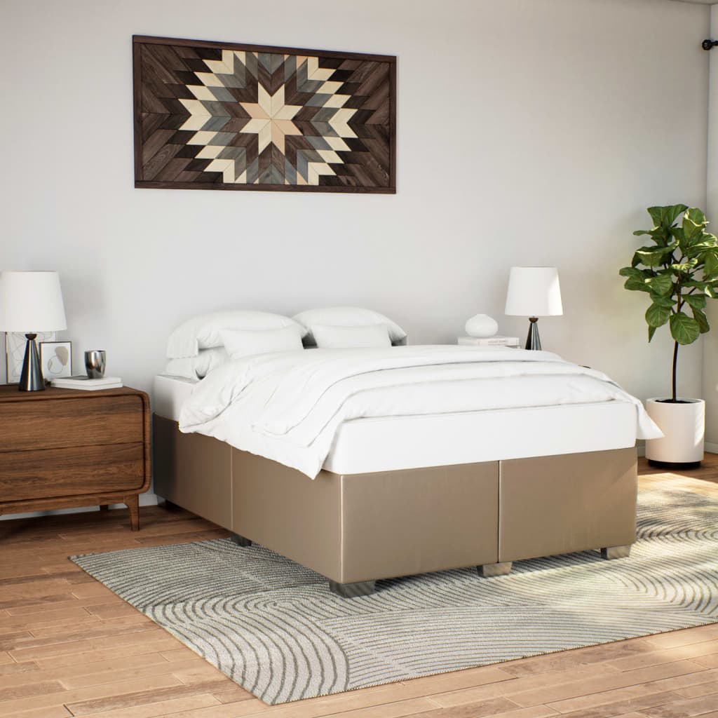 Bettgestell Cappuccino 140x190 cm Kunstleder