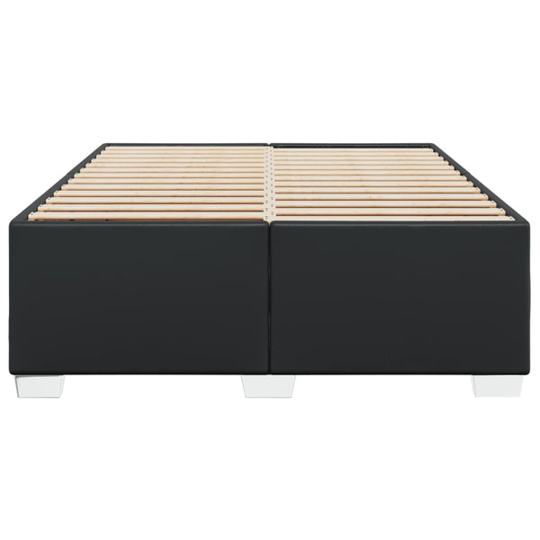 Bettgestell Schwarz 160x200 cm Kunstleder