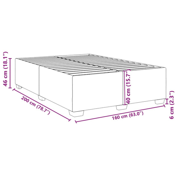 Bettgestell Schwarz 160x200 cm Kunstleder