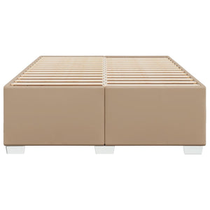 Bettgestell 160x200 cm Cappuccino-Braun Kunstleder
