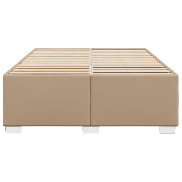 Bettgestell 160x200 cm Cappuccino-Braun Kunstleder