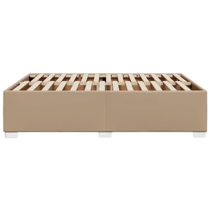 Bettgestell 160x200 cm Cappuccino-Braun Kunstleder