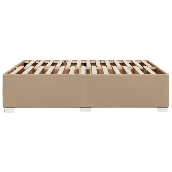 Bettgestell 160x200 cm Cappuccino-Braun Kunstleder