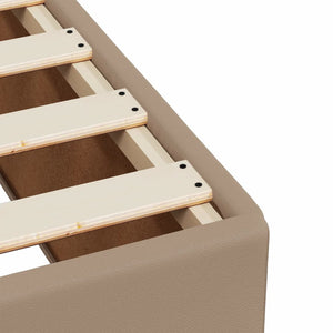Bettgestell 160x200 cm Cappuccino-Braun Kunstleder
