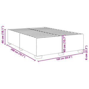 Bettgestell 160x200 cm Cappuccino-Braun Kunstleder