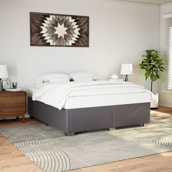 vidaXL Bed Frame Grey 180x200 cm Faux Leather