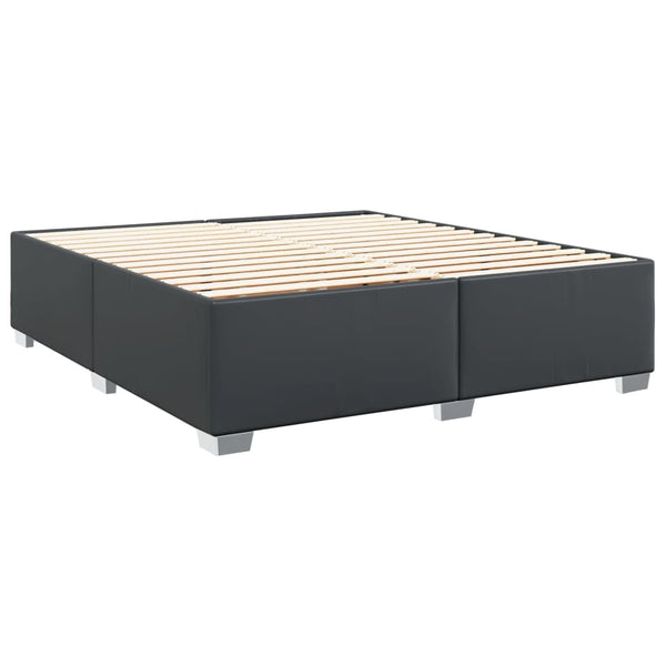Schwarzes Kunstleder Bettgestell 200x200 cm
