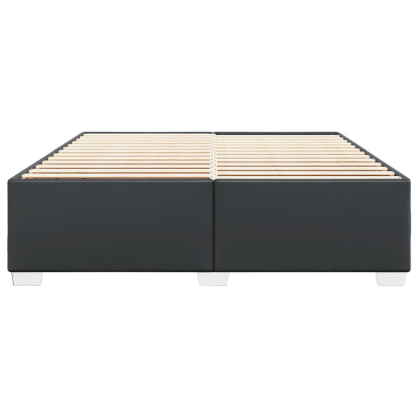Schwarzes Kunstleder Bettgestell 200x200 cm