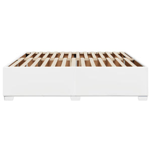 Bettgestell Weiß Kunstleder 200x200 cm
