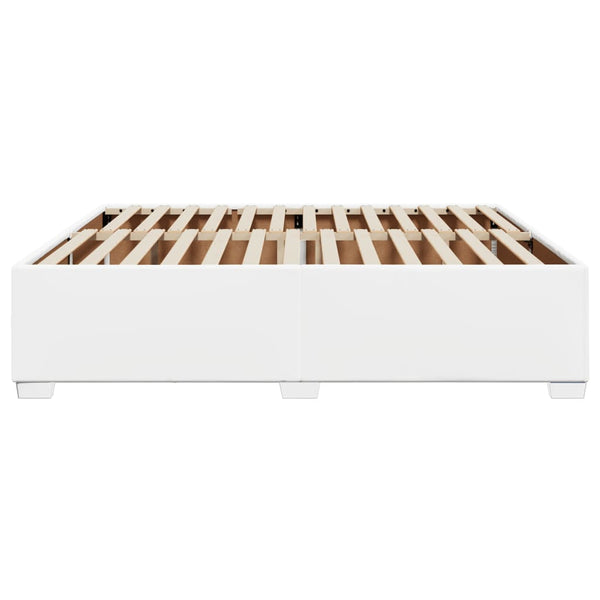Bettgestell Weiß Kunstleder 200x200 cm