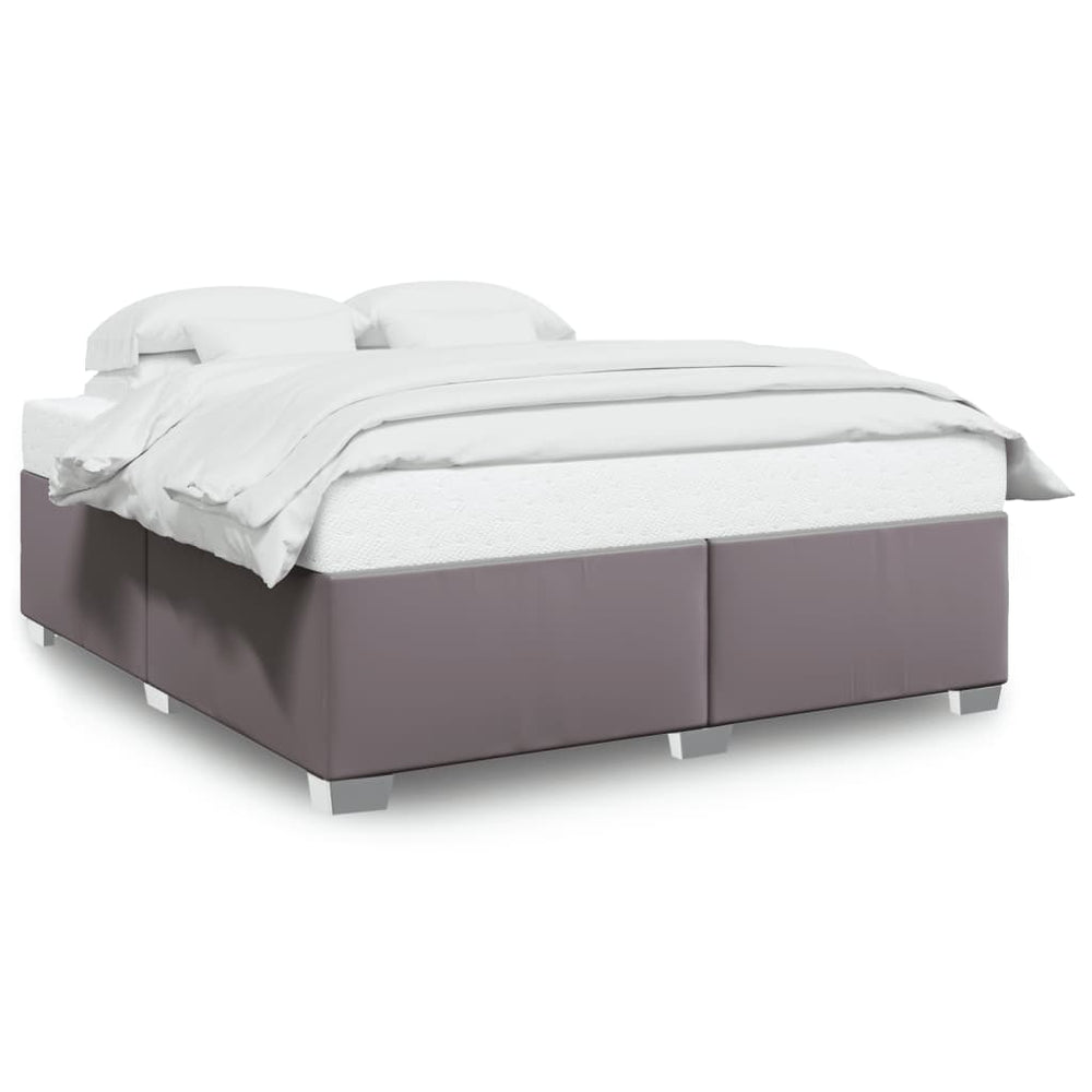 vidaXL Bed Frame Grey 200x200 cm Faux Leather