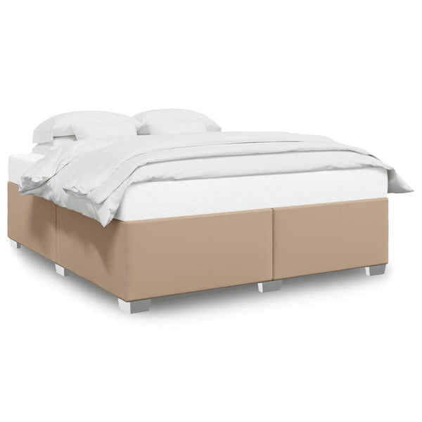 Kunstleder Bettgestell Cappuccino 200x200 cm
