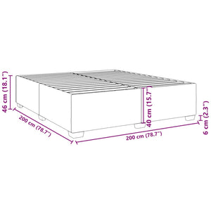 Kunstleder Bettgestell Cappuccino 200x200 cm