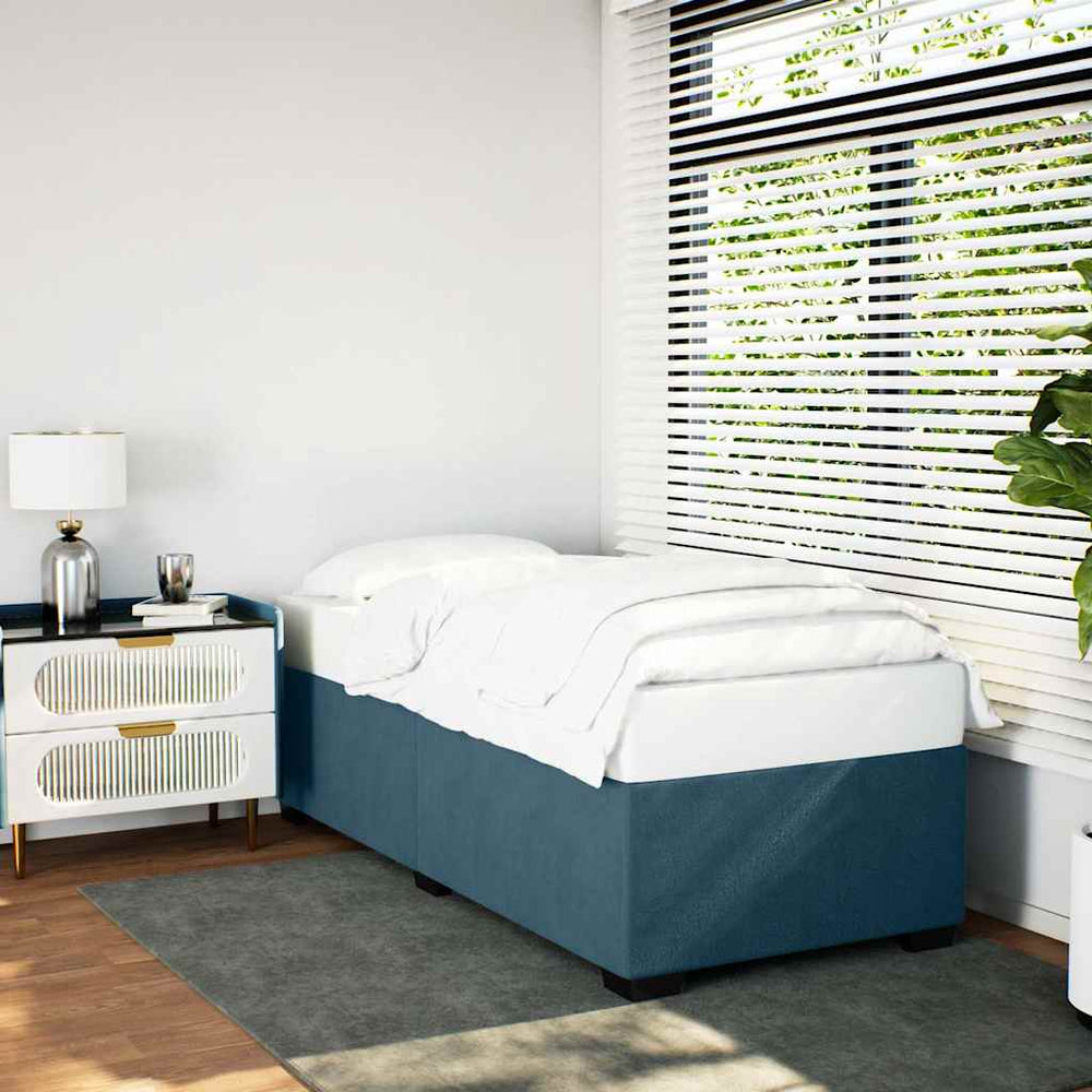 vidaXL Bed Frame Blue 80x200 cm Velvet