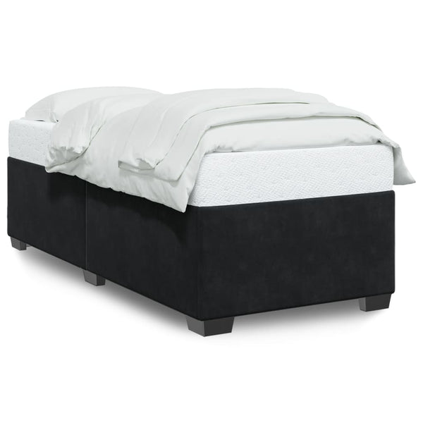 vidaXL Cadre de lit noir 90x200 cm velours