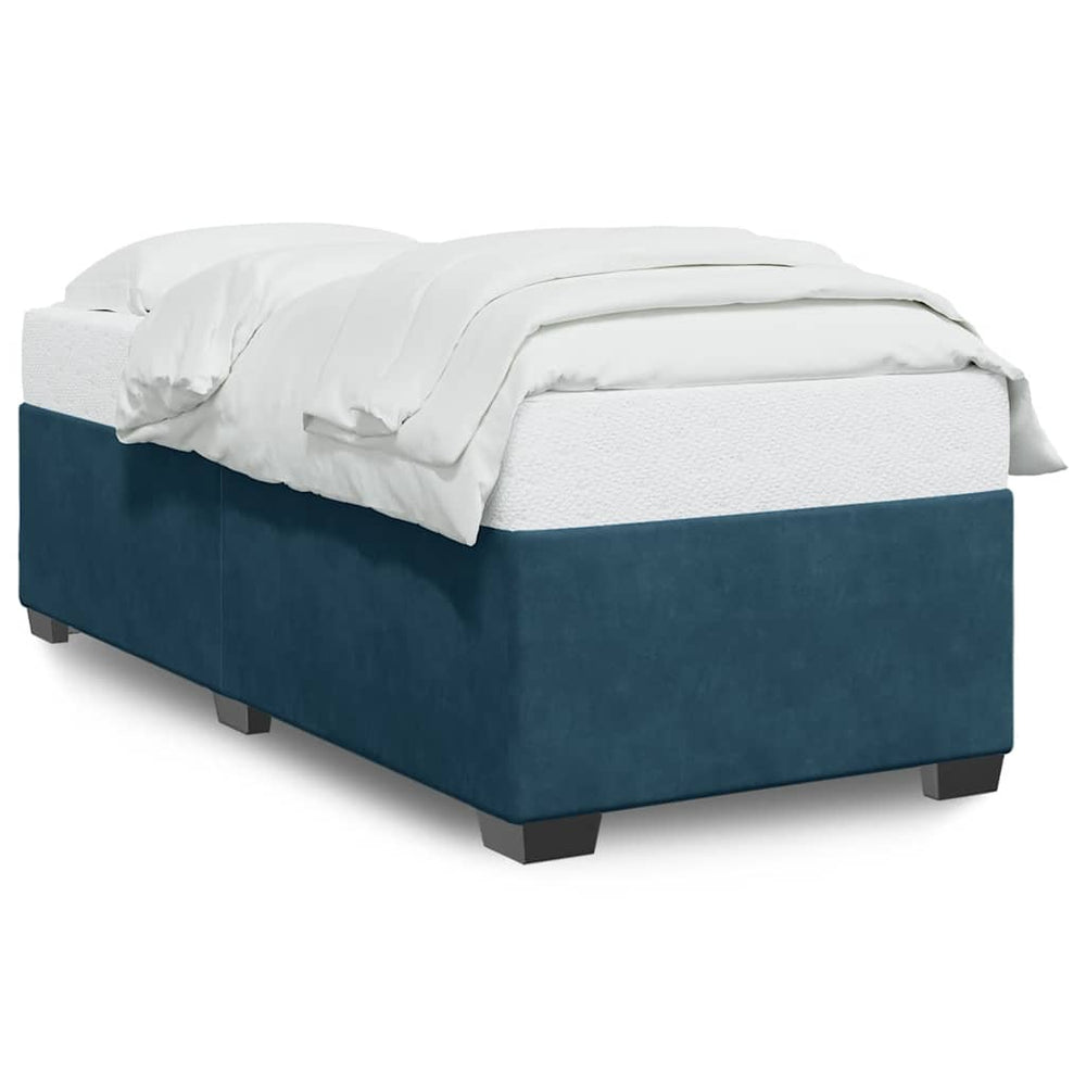 Blaues Samt Bettgestell 90x200 cm