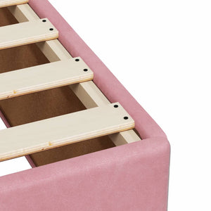 vidaXL Bed Frame Pink 90x200 cm Velvet