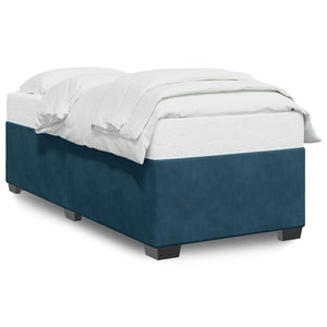 vidaXL Cadre de lit Bleu 100x200 cm Velours