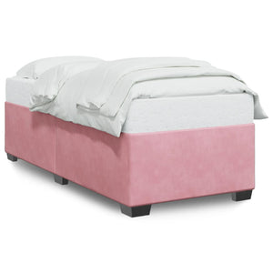vidaXL Cadre de lit rose 100x200 cm velours