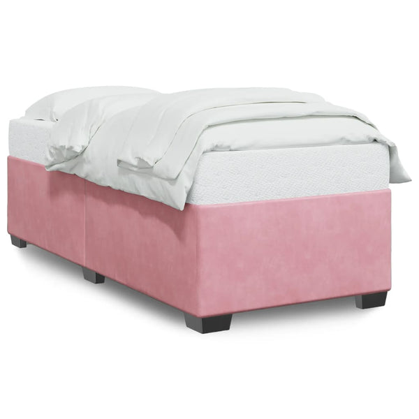 vidaXL Cadre de lit rose 100x200 cm velours