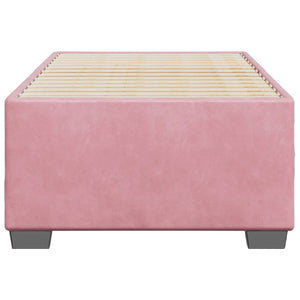 vidaXL Cadre de lit rose 100x200 cm velours