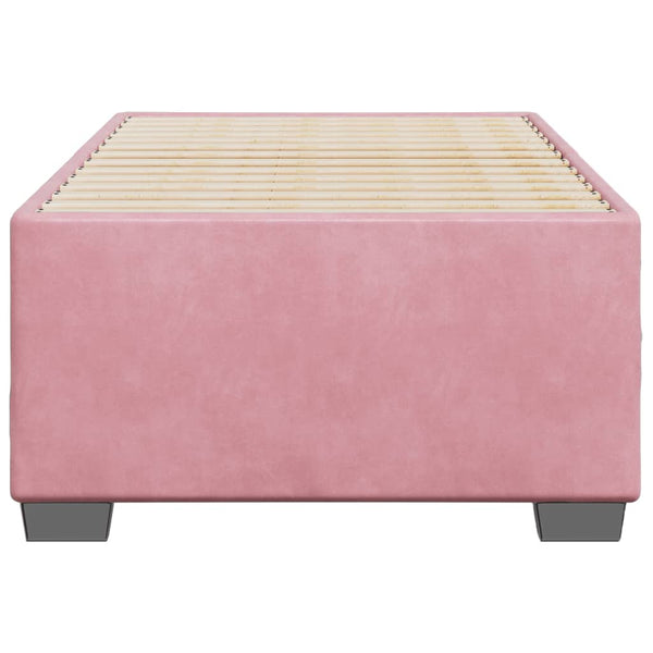 vidaXL Cadre de lit rose 100x200 cm velours