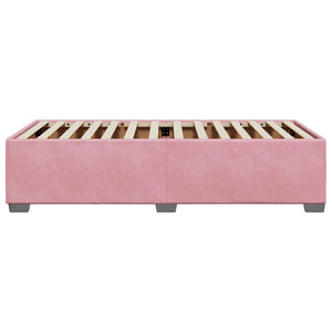 vidaXL Cadre de lit rose 100x200 cm velours
