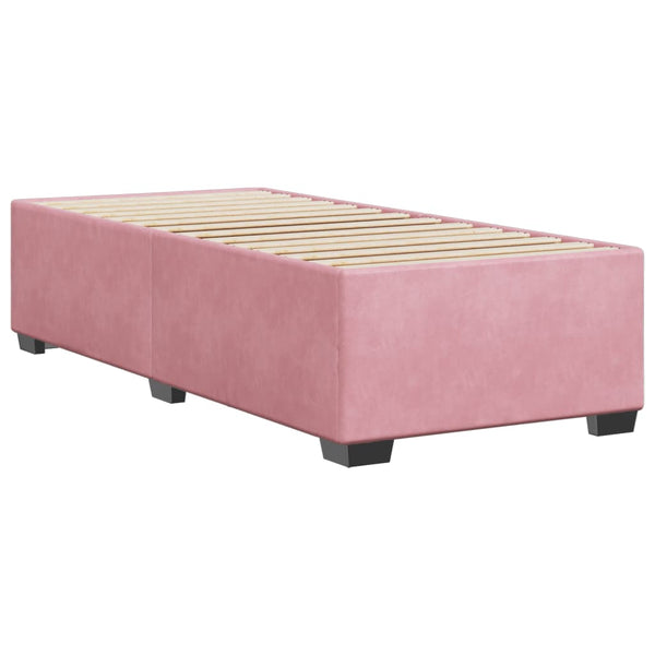 vidaXL Cadre de lit rose 100x200 cm velours