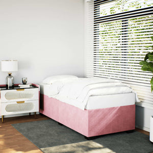 vidaXL Cadre de lit rose 100x200 cm velours