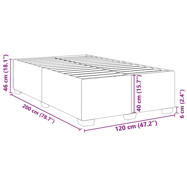 Blaues Samt Bettgestell 120x200 cm