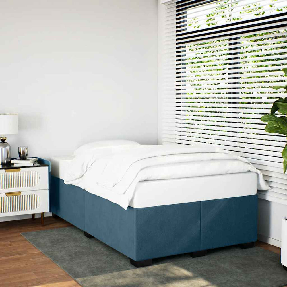 Blaues Samt Bettgestell 120x200 cm