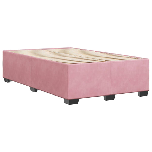 vidaXL Bed Frame Pink 120x200 cm Velvet