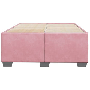 vidaXL Bed Frame Pink 120x200 cm Velvet