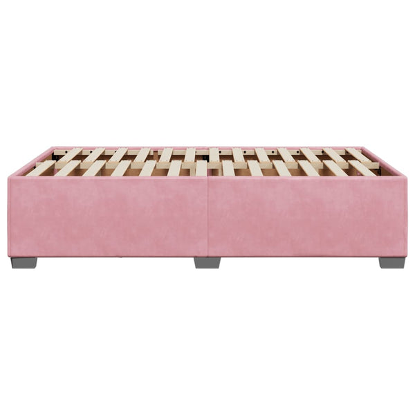 vidaXL Bed Frame Pink 120x200 cm Velvet