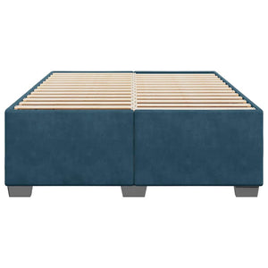 vidaXL Bed Frame Blue 140x190 cm Velvet