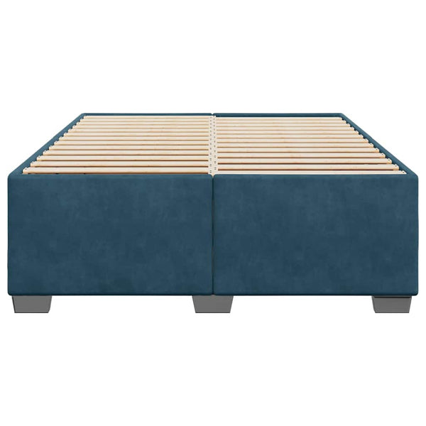 vidaXL Bed Frame Blue 140x190 cm Velvet