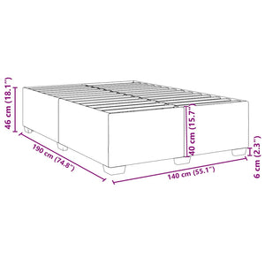 vidaXL Bed Frame Blue 140x190 cm Velvet