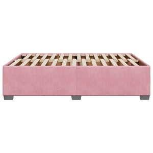 Rosa Samt Bettgestell 140x190 cm